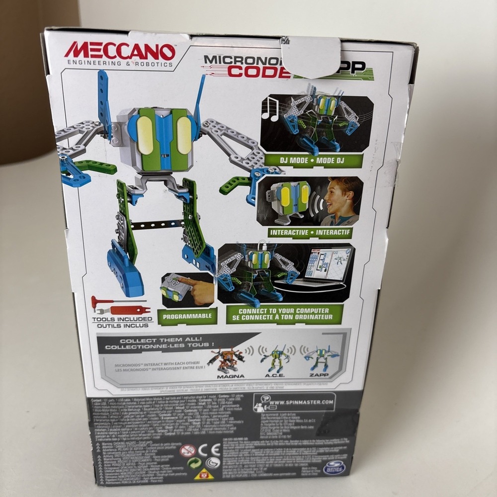 Meccano Micronoid Code Zapp Programmable ROBOT Engineering & Robotics 2017 New - Picture 3 of 5